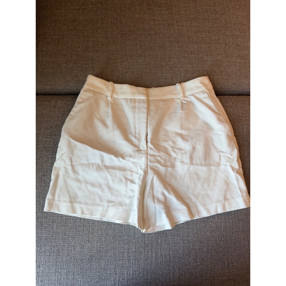 Zara White High Waisted Tailored Shorts Size Medium M MEX 28